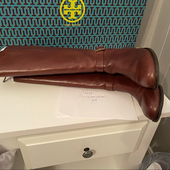 Tory Burch  Brown Riding Boots- Brooke 25 MM Knee-Size 6.5 Color-Perfect Brown - Picture 2 of 12